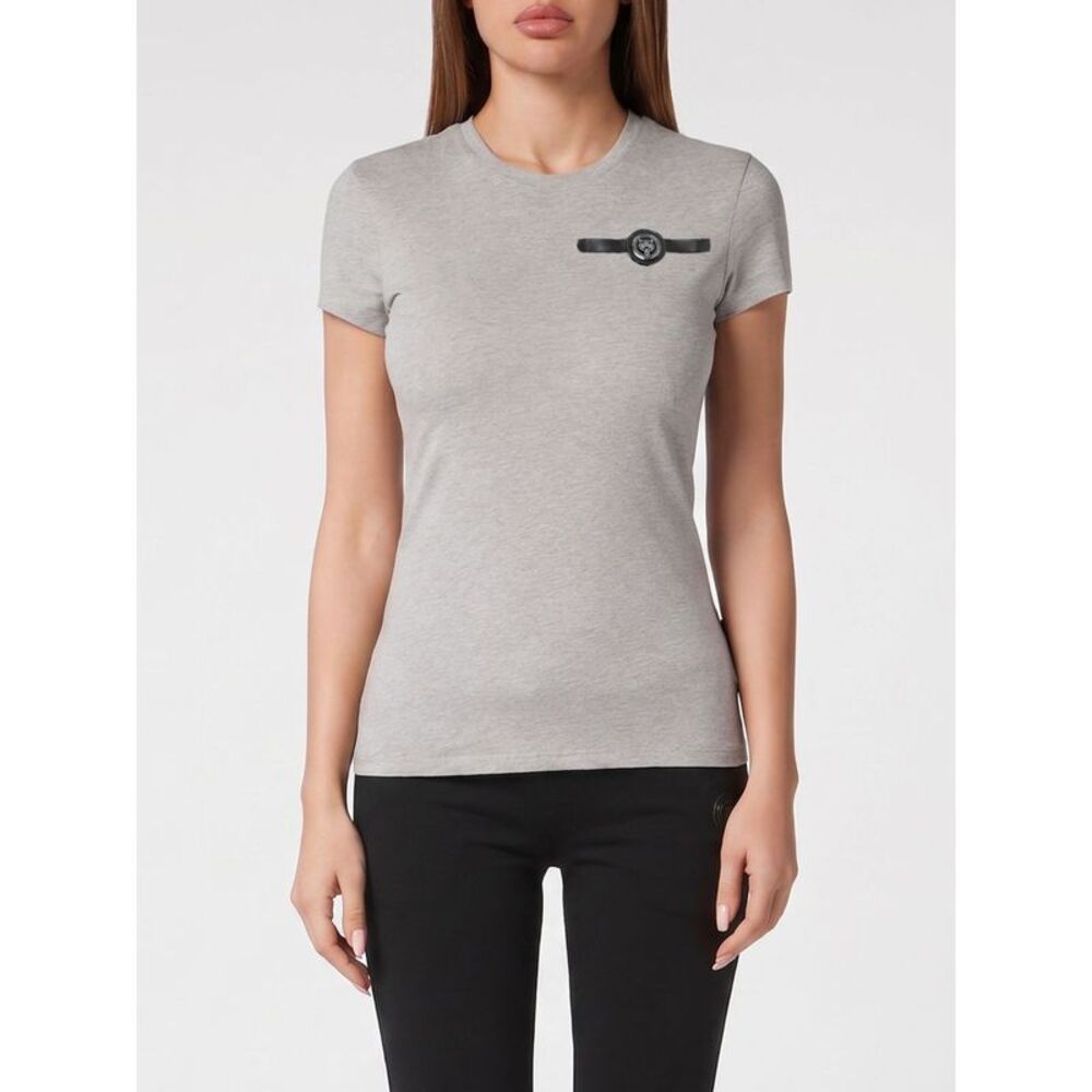 Plein Sport Women Plein Sport Slim Fit Jersey T-Shirt With Contrast Logo